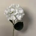 Stelo di fiore di ortensia bianca artificiale per decorazioni domestiche e vetrine. - Ortensia Serigrafata 54 Bianco