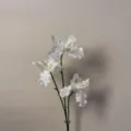 Stelo di fiore bianco artificiale per bouquet da sposa decorazione domestica e sfondo vetrina. - Iris
