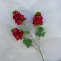 Kunstseide rote Blumen Zweige fur Hochzeit Party Heim Blumen Dekoration Requisiten. - 3-Kopf-Hyazinthe