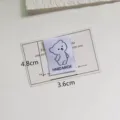 Handmade embroidered cute bear fabric label DIY clothing patch 4.8x3.6cm accessory - Bear Handmade Style (zm1367) / 4.8x3.6cm