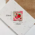 Cute strawberry embroidered cloth label badge for apparel hat bag DIY accessories 3.9cm - Strawberry (1303)