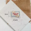 Embroidered fabric label patch with cute fruit and flower design, perfect for DIY clothing - Lace Edge (1305)