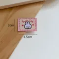 Cute rabbit embroidered cloth patch for DIY hair clips, bags and phone cases decoration. - Pink Rabbit (Sweet Day) / 3cmx4.5cm / Sunny Rabbit