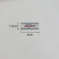 DIY woven cloth label with cute love heart and good luck embroidery for handmade crafts. - Good Luck Heart Style (zm1441) / 4cmx1.5cm