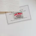 Κεντημένη υφαντή ετικέτα σε κορεατικό στιλ DIY χειροποίητο ύφασμα αξεσουάρ ρούχων - Κόκκινα Μαύρα Γράμματα (zm1461)