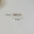Etichetta in tessuto tessuto fai-da-te con ricamo di lettere carine, 1.1x4.5 cm. - Stile Lettera Coffee Candy (zm1447)