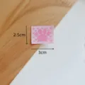 Pink cat paw woven cloth label, handmade patch for doll clothes and hair accessories decoration. - Footprint