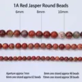 Details von roter Jaspis runder Edelstein Perlen Großhandel, 6mm 8mm 10mm Schmuckherstellung. - 4MM/Strang (Ca. 88 Perlen) / 1A Natürlicher roter Stein runde Perlen