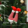Piernas de duende de Navidad adorno de árbol de rayas rojas y blancas decoración - Púa Pequeña de Piernas de Duende Zapatos Rojos