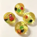 Διαφανές κίτρινο μήλο σχήμα φρούτο squishy παιχνίδι με προσομοίωση φρούτων, 4 τεμάχια. - Vaseline Φρούτο Μήλο Squishy [Περίπου 135g]