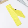 Yellow rhinestone long narrow scarf elegant hair ribbon bag ribbon decorative neck scarf - Yellow