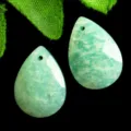 Colgante de lágrima de piedra verde cristal DIY collar pendiente accesorio variante opción - Amazonita