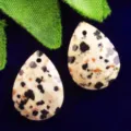 Colgante facetado de piedra natural en gota DIY collar pendiente accesorios joyería - Jaspe dálmata
