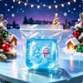 Χριστουγεννιάτικο χιονάνθρωπος πάγος squishy παιχνίδι, χαριτωμένο αντιστρές αποσυμπίεση. - Μπλε Χιονάνθρωπος Κασκόλ (Σάκος OPP)