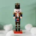 25cm Holz Nussknacker Konig Figur Weihnachten Feiertag Heimdekor festliche Handwerkschmuck. - Blauer Trommler / 25cm