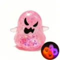 Halloween pink glitter ghost squishy toy slow rebound cute decompression fidget relief toy - Pink Sequin Ghost Devil Style / Light-Up [Jelly / Slow Rising]