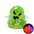 Halloween Ghost Squishy Toy Slow Rebound Stress Relief Sensory Fidget Toy Glitter Green - Green Sequin Devil Ghost Squishy with Glitter (Jelly / Slow Rising)
