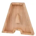 Wooden letter A piggy bank with clear acrylic front, perfect creative kids money saving box. - Letter A