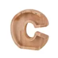 Wooden Letter C Piggy Bank with Transparent Acrylic Panel Creative Money Saving Box for Kids - Letter C