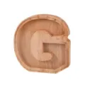 Houten letter G spaarpot met doorzichtig acryl venster en metalen schroeven voor kinderen. - Letter G