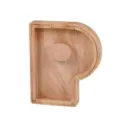 Houten letter P spaarpot met acryl venster, geldkistje voor kinderen en volwassenen. - Letter P
