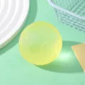 Slow rebound stress relief ball, mini soccer toy, translucent yellow decompression fidget item. - Football
