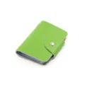 Tarjetero de cuero verde, elegante estuche para tarjetas de crédito y monedero. - Verde