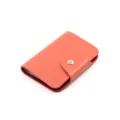 Tarjetero de Cuero Rojo Coral Estuche para Tarjetas de Crédito Cartera de Identificación - Rojo sandía