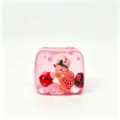 Christmas Maltose Cube Squishy Toy Slow Rebound Cute Snowman Gingerbread Man Stress Relief - OPP Bag / Pink
