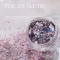 Nail-Art-Glitterflocken Star-Sea-Serie, gemischte grobe und feine glitzernde Pailletten. - Sternenmeer Paillette (LP-162)