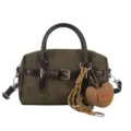 Vintage Suède Boston Handtas Voor Dames Contrast Kleur Casual Schoudertas Nieuw - Zonder hanger / Groen
