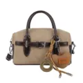 Vintage suède Boston handtas voor dames, chic kleurenblok ontwerp, casual schouder crossbody tas. - Zonder hanger / Khaki