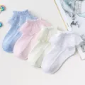 Leuke kanten sokken met volants voor kinderen hoofdaanzicht, ademende prinses sokken - Sweetheart lace socks-random color [breathable thin style]