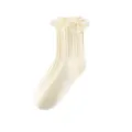 Kinderen kanten volant katoenen sokken, schattige prinses stijl peuter meisjes witte sokken. - Lolita lace socks-beige [breathable thin style]