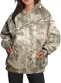 Herren Damen Camouflage Hoodie Baum Zweig Blatt Druck Freizeit Langarm Kapuzenpullover - J0021 / XS