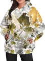 Herren Damen Camouflage Hoodie Herbst Langarm Ahornblatt Druck Freizeit Pullover Tops - J0023 / XS