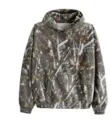 Unisex Wald Camouflage Kapuzenpullover mit Fronttasche und Kordelzug für den Herbst. - J0026 / XS