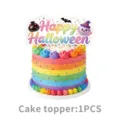 Colorful Halloween cake topper with cute monster and potion designs for party decoration - Cake Topper / 1 Piece/Pack