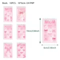 Cute pink bow spiral notebook set, 10 pieces pack, mini pocket memo pad for students. - 10 Pieces Pack - Bow Notepad (Style 02)
