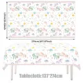 Tovaglia compleanno festa unicorno arcobaleno 137x274cm impermeabile usa e getta decoro - Tovaglia 1PCS (Unicorno Macaron)