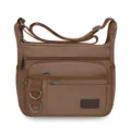 Herren Segeltuch Umhängetasche Retro Kuriertasche Mehrere Taschen Braun Freizeit Tasche - S / Kaffeebraun