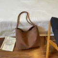 Retro geweven schoudertas voor dames, minimalistische chique hobo tas, stijlvolle dagelijkse handtas. - Bruin