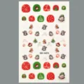 Autocollants d'ongles de Noël pour enfants mignons rennes flocons de neige fête décalcomanies - Style Renne de Noël Dessin Animé (CD3-26076)