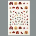 Autocollants d'ongles de Noël pour enfants mignon dessin animé bonhomme de neige - Style Combo Bonhomme de Neige Renne (CD3-26077)