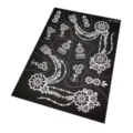 Feuille de pochoir de tatouage au henne indien avec des motifs de roses florales pour art. - Style Floral Traditionnel (WS3-26022)