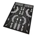 Pochoir de tatouage au henné autocollant pour main rose lune design pour fête mariée beauté. - Style Rose Lune (WS3-26023)