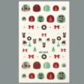 Autocollants d'ongles de Noël pour enfants mignon dessin animé renne flocon neige fête décalcomanies - Style Paillettes Renne Sapin (CD3-26079)