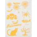 Autocollant de tatouage temporaire Halloween chauve-souris araignée crâne citrouille - Style Toile d'Araignée Citrouille Sourire (FDG-26004)