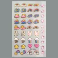 Adorables autocollants d'ongles pour enfants étoiles colorées arcs-en-ciel DIY feuilles - Style Nuage Arc-en-ciel (CD3-26056)