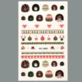 Noël enfants autocollants d'ongles mignon dessin animé renne flocon de neige étanche fête art - Style Flocon de Neige Rayures (CD3-26080)